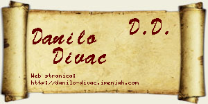 Danilo Divac vizit kartica